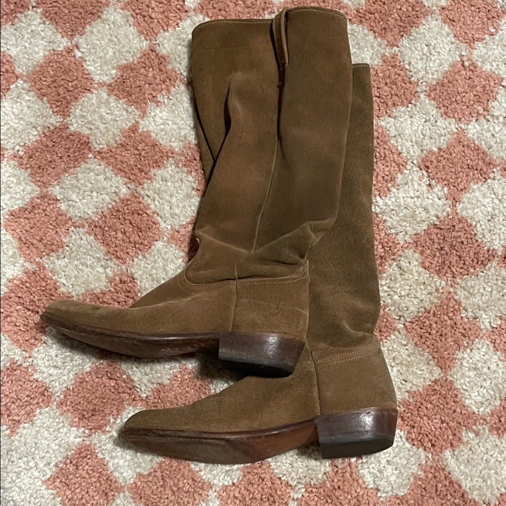 Womens Vintage Tall Suede Frye Boots size 9.5